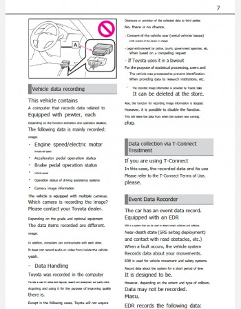 toyota corolla 2019 2020 2021 owners manual in english